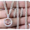 1.13 KT Certificato Rosa Taglio Rotondo Diamante Solitario Uomo Raro Design