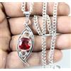 Ciondolo Completo con Zaffiro Padparadscha Arancione Naturale 9,74 ct