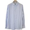 Suitsupply Camicia Traveller 43/17 Extra Slim Blu 100% Cotone Manica Lunga