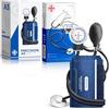 AIESI® Sfigmomanometro Manuale Professionale aneroide per adulti con stetoscopio PRECISION A5, Garanzia Italia 24 mesi