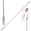 HOLZBRINK Stantuffo/Asta pulizia camini-canna fumaria dal basso flessibile con manico in legno, M12, 100cm