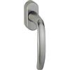 HOPPE Maniglia per finestra Atlanta Sekustik F9 | Alluminio, oscillobatore con incastro a 90°, SECUSTIK antimanomissione, VARIOFIT fino a 10 mm, viti M5 nascoste