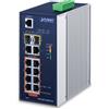 Planet Technology Corp. IGS-4215-8P2T2S PLANET Industrial 8-Port 10/100/1000T 802.3at PoE + 2-Port