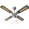 Zephir Ventilatore a Soffitto con 4 Pale Ø107cm Con Luce Colore Marrone