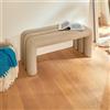 Atmosphera Panca da Interno Sisco cm.102x42x43,5 in Tessuto colore Argilla