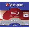 Verbatim 43760 Blu-ray riscrivibile (BD-RE) - Confezione da 5