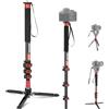 NEEWER 172cm Monopiede Fotocamera, Treppiede da Viaggio Leggero in Fibra Carbonio con Base Staccabile per DSLR Videocamera Riprese Video, Bastone Telescopico per Selfie Trekking, Max 6kg, TP71