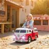 AIYAPLAY Auto Elettrica Bambini 12V Volkswagen T1 2 Motori MP3 3-7 Anni Rossa