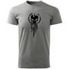 DRAGOWA maglietta a maniche corte skull 160 g/m², grigio,