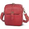 JJIAGOLD Borsa a tracolla in pelle, borse a tracolla da donna, borsa a tracolla vintage antifurto con 10 slot per schede, mini borse retrò a doppio strato di grande capacità, borsa messenger vintage