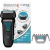 Remington Rasoio a Lamina, Wet&Dry, Testina Oscillante con Blocco, Nero, F6 | Rasatura Precisa e Uniforme, Rifinitore Intercept a Scomparsa, 100% Impermeabile, Ricarica USB, 60 Min di Autonomia