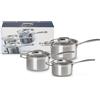 Le Creuset Set Casseruole e Padelle 3-Ply In Acciaio Inox Set 3 Pz