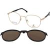 Carrera CA 368/C RHL/SP | Occhiali da Vista con Clip da Sole | Prova Online | Unisex | Metallo | Tondi | Oro | Adrialenti