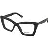 Saint Laurent SL 657 OPT 001 | Occhiali da Vista Graduati | Prova Online | Plastica | Cat Eye | Nero | Adrialenti