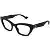 Gucci GG1334O 001 | Occhiali da Vista Graduati | Prova Online | Plastica | Cat Eye | Nero | Adrialenti