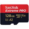 Sandisk MEMORY CARD MICRO SD/TRANSFLASH 128GB SANDISK EXTREME PRO CLASSE 10 U3 V3 SDSQXCD-128G-GN6MA
