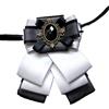 SMTCM Spilla da uomo con fiocco grande con strass retrò Bowtie raso pre-legato mosche regolabili cristallo arco cravatta fiocco collare clip collo per abito matrimonio festa cerimonia