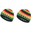 SHTGOI 2 pezzi Cappelli Kufi a maglia fatti a mano, in cotone, cappello a maglia con teschio, cappello da preghiera, cappello da preghiera, cappello traspirante islam, per uomini e donne estive