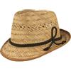 Hut Breiter Breiter Cappello di Paglia per Bambini Cappello Estivo da Sole 100% Paglia per Ragazzi e Ragazze particolarmente Leggero e Comodo con Cordino