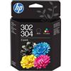 HP Cartuccia stampante HP 302/304 (B82L1AE) - Nero + 3 colori Multipack