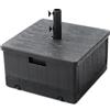 Home Zone Living Base per ombrellone Quadrata Resistente da 54 kg e 53,3 cm, con Ruote girevoli e Borsa per Il Peso dell'Acqua, per Patio, Piscina, Cortile, Convertibile Come Tavolo o fioriera,