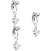 TENDYCOCO 3 Pz anello dell'ombelico gioielli da donna non piercing clip sull'anello di pancia anelli da donna finto piercing ombelico penzolante finto all' lega Silver