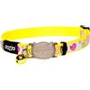 Rogz Collare Reflectocat, 20-30,5 cm, giallo/rosa