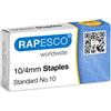 Rapesco AP510VZ3 Punti Galvanizzati Tipo 10/4 mm, Confezione da 1000