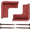 FlexiBorder 2 angoli interni in terracotta a 90 gradi, bordi in gomma per | Disponibile in 6 colori | Disponibile in angoli interni o esterni | Bordo flessibile da giardino per erba | sentieri | tombe