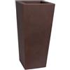 Vaso Quadrato Alto da Interno Esterno Kiam 35X35 H75 in Resina - Euro3plast, RUGGINE