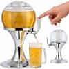 Altaudia Dispenser Bevande 3,5 L - Vaschetta Ghiaccio, Rubinetto | Base in ABS argento, norma LFGB e smontabile. Serve birra, sangria, bibite e acqua a feste ed eventi.