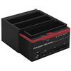 Sconosciuto Lettore di schede disco rigido esterno HDD, docking station per HDD SATA/IDE USB 3.0 da 3,5 pollici Dual-Bay da 3,5 pollici Dock per clone offline Lettore di dischi rigidi (Unione Europea)