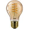Philips Bec LED vintage Philips Classic A60, intensitate luminosa reglabila (dimabil), E27, 4W (25W), 250 lm, lumina calda tip flacara (1800K), Auriu