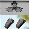 VOAKZEF 2 Pezzi Porta Occhiali Auto,Clip portaocchiali per auto,Accessori per visiera auto per la maggior parte degli occhiali (Nero Grigio)