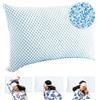 MKS Cuscino Memory Foam 50x70 - Cuscino ergonomico in gel per chi dorme sul fianco e sulla schiena - Cuscino traspirante con fodera rimovibile - Morbido cuscino a nuvola per adulti
