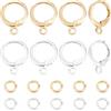 Beebeecraft 20 pz 2 colori Orecni A Leva Ganci per Orecni Francesi | Argento Sterling e Vero Oro 18K Placcati Rotondi con Anello di Salto per Che Creano Gioielli