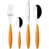 Guzzini - Feeling, Set 24 Posate Colorate - Arancione, 15,8 x 7,5 x h25,5 cm - 23000045