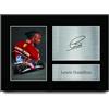 HWC Trading Lewis Hamilton Ferrari Regali Stampati Autografo Firmato Immagine Per F1 Formula 1 Corse Tifosi - A4