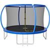 JUMMICO Trampolino da Giardino con Rete di Protezione per Bambini, 183/220/290/360 cm (Ø) con Scala, Trampolino Elastico Sicuro per Esterno