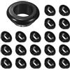 M METERXITY 20-Pack Passacavi In Gomma Per Ringhiera, Foro Di 17mm Anello Guarnizione 14mm ID Per Cablaggio, Cavo, Automotive, Montanti Ringhiera Metallo, Passacavi Auto [Nero]