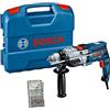Bosch Professional 060117B401 Trapano con Percussione GSB 20-2, Numero di Giri a Vuoto 3.000 Giri/min, con Set di Accessori, in Valigetta L-Case, 850 watts