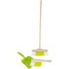 small foot 11767 Set per spazzare con Scopa, Verde, in Legno e plastica, Robusto Giocattolo per la casa, dai 3 Anni