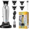 KEMEI 2099 Tagliacapelli Uomo, Macchinetta Wireless con Base Ricarica | Lama A T, Motore Potente da 7000 RPM, Taglia Barba Uomo con 3 Pettini Guida, Uso per Casa e Barbiere