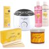Mylee Kit Completo per Ceretta, con Scaldacera, Strisce depilatorie | Spatole e Lozione Pre e Post Depilazione (Kit con Cera al Miele)