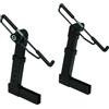 QUIK LOK - M/2 - COPPIA DI BRACCETTI AGGIUNTIVI PER M91, Braccetti Aggiuntivi Regolabili in Altezza, Inclinazione e Profondità, Sostegni Rivestiti in Gomma, Carico massimo 33,9 kg, Colore Nero