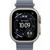 Apple Smartwatch Apple Watch Ultra 3 GPS + Cellular 5G 49mm Cassa in titanio con cinturino Ocean Naturale/Blu salmastro [MEWH4QF/A]