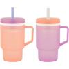 Infantino My 1st Tumbler, Bicchiere Trainer 295ml, High Tide/Citrus Splash | in Plastica Resistente, con Cannuccia e Manico, Antisgocciolamento, Senza BPA, 2Pz