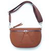 Générique Marsupio da donna in vera pelle, grande formato 25 x 18 cm, tracolla larga 4 cm, doppia cerniera, tasca con zip, marrone, 25 X 18 Centimètres, Elegante Banana Con Tracolla Regolabile