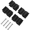 Abaodam 4 Pezzi Clip Doppio Tubo in Nylon Nero Resistente UV per Barca Kayak Camper Morsetto Doppio per Tubi - per Supporto Pali e Paddle