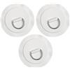 Operitacx 3 Pezzi Toppa a Forma per Kayak in PVC e Acciaio Inox Bianco | Installazione senza Fori, Bordi Arrotondati e Superficie Lucida, per Pagaiata e Rafting su Dinghy